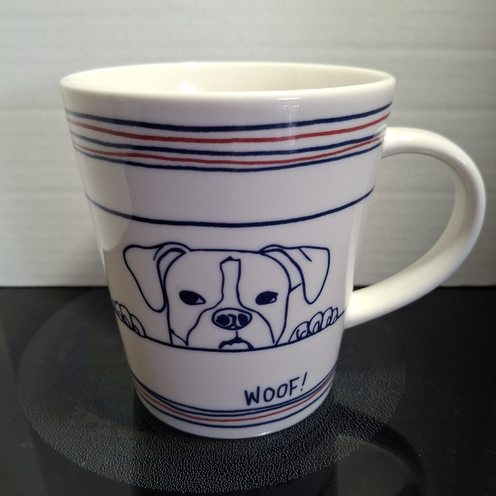 Woof! ED by Ellen Degeneres Royal Doulton mug Boxer Dog